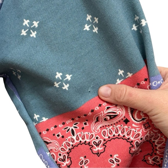 Aelfric Eden Patchwork Print Cashew Hoodie Sweatshirt size M - Picture 14 of 14